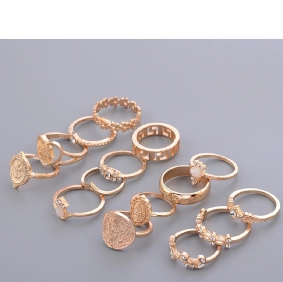15 piece Boho chic ring set - Picture 5 of 5
